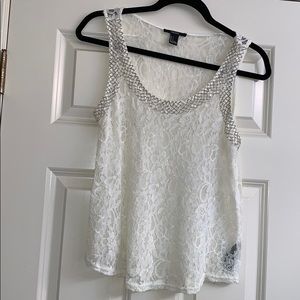 White Lace Tank